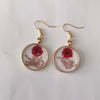 Wholesale Handmade Electroplated Alloy Dried Flower Earrings For Women