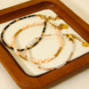 Wholesale Handmade Electroplated Geometric Stainless Steel Beaded Bracelet For Women
