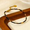 Wholesale Handmade Electroplated Geometric Stainless Steel Beaded Bracelet For Women