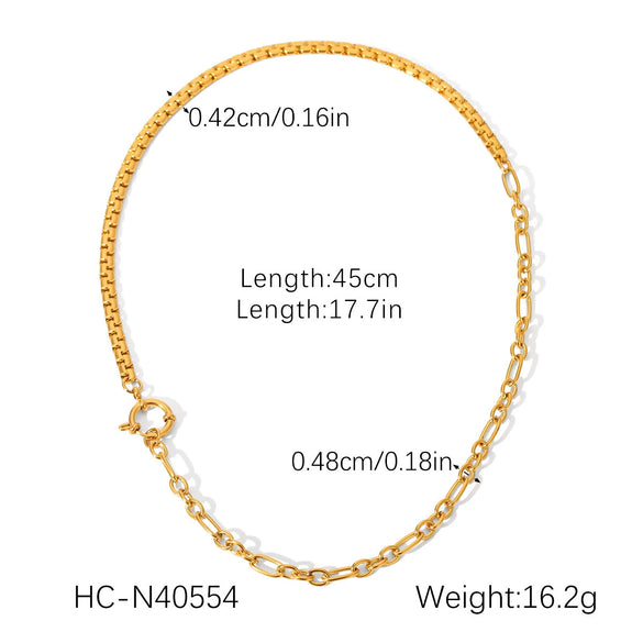 Wholesale Handmade Electroplated Geometric Stainless Steel Cross Buckle Necklace And Bracelet For Women Highend Jewelry