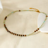 Wholesale Handmade Electroplated Geometric Stainless Steel Seed Bead Ball Chain Necklace For Women