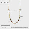 Wholesale Handmade Electroplated Geometric Stainless Steel Seed Bead Ball Chain Necklace For Women