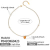 Wholesale Handmade Electroplated Stainless Steel Geometric Teardropshaped Agate Pendant Clavicle Chain Set For Women
