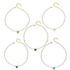 Wholesale Handmade Electroplated Stainless Steel Geometric Teardropshaped Agate Pendant Clavicle Chain Set For Women