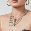 Wholesale Handmade Electroplated Stainless Steel Geometric Teardropshaped Agate Pendant Clavicle Chain Set For Women