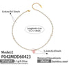 Wholesale Handmade Electroplated Stainless Steel Geometric Teardropshaped Agate Pendant Clavicle Chain Set For Women