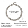 Wholesale Handmade Electroplated Stainless Steel Spring Pattern Jewelry Necklace And Bracelet Set For Women