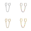 Wholesale Handmade Fashion Geometric Tassel Earrings For Women Copper Plated With Real Gold
