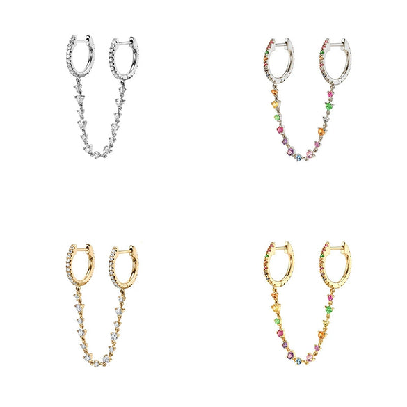 Wholesale Handmade Fashion Geometric Tassel Earrings For Women Copper Plated With Real Gold