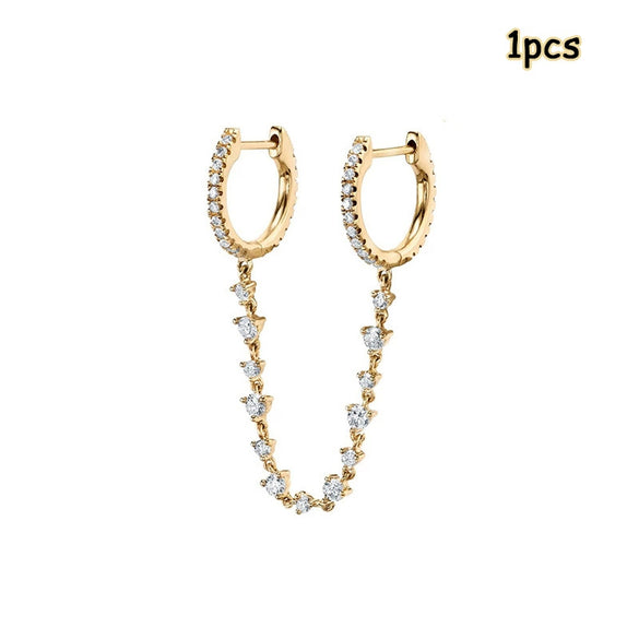 Wholesale Handmade Fashion Geometric Tassel Earrings For Women Copper Plated With Real Gold
