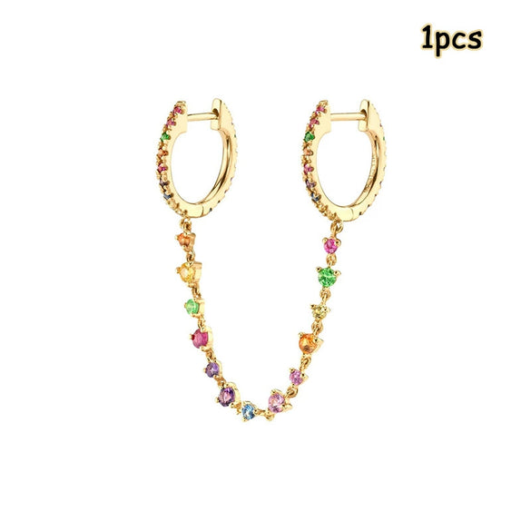 Wholesale Handmade Fashion Geometric Tassel Earrings For Women Copper Plated With Real Gold