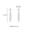 Wholesale Handmade Fashionable S925 Silver Freshwater Pearl Drop Shape Earrings