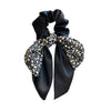 Wholesale Handmade Floral Fabric Hair Ring With Bow And High Elasticity