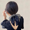 Wholesale Handmade Floral Fabric Hair Ring With Bow And High Elasticity