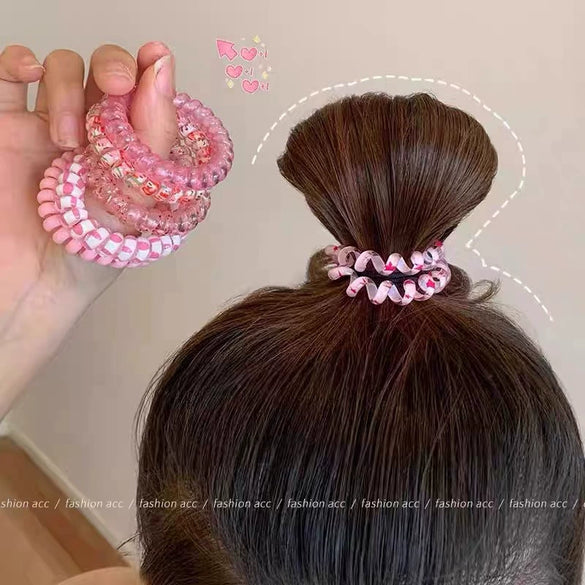 Wholesale Handmade Fresh And Simple Style Telephone Line Women's Hair Tie Headband