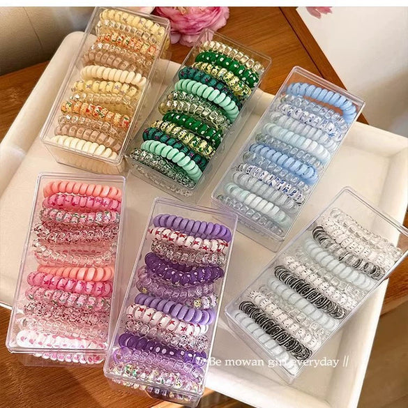 Wholesale Handmade Fresh And Simple Style Telephone Line Women's Hair Tie Headband