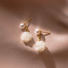 Wholesale Handmade Freshwater Pearl And S925 Silver Needle Flower Earrings For Women