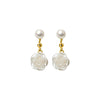 Wholesale Handmade Freshwater Pearl And S925 Silver Needle Flower Earrings For Women