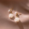Wholesale Handmade Freshwater Pearl And S925 Silver Needle Flower Earrings For Women