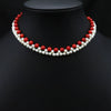 Wholesale Handmade Freshwater Pearl Multi Layer Clavicle And Sweater Chain With Geometric Pattern 925 Silver Retro Style Electroplated