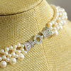 Wholesale Handmade Freshwater Pearl Multi Layer Clavicle And Sweater Chain With Geometric Pattern 925 Silver Retro Style Electroplated