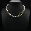 Wholesale Handmade Freshwater Pearl Multi Layer Clavicle And Sweater Chain With Geometric Pattern 925 Silver Retro Style Electroplated