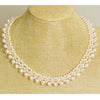Wholesale Handmade Freshwater Pearl Multi Layer Clavicle And Sweater Chain With Geometric Pattern 925 Silver Retro Style Electroplated
