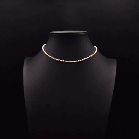 Wholesale Handmade Freshwater Pearl Multi Layer Clavicle And Sweater Chain With Geometric Pattern 925 Silver Retro Style Electroplated