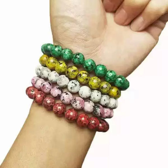 Wholesale Handmade Geometric Agate Tiger Eye Volcanic Stone Unisex Adjustable Bracelet