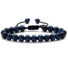 Wholesale Handmade Geometric Agate Tiger Eye Volcanic Stone Unisex Adjustable Bracelet