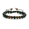 Wholesale Handmade Geometric Agate Tiger Eye Volcanic Stone Unisex Adjustable Bracelet