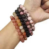 Wholesale Handmade Geometric Agate Tiger Eye Volcanic Stone Unisex Adjustable Bracelet
