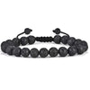 Wholesale Handmade Geometric Agate Tiger Eye Volcanic Stone Unisex Adjustable Bracelet