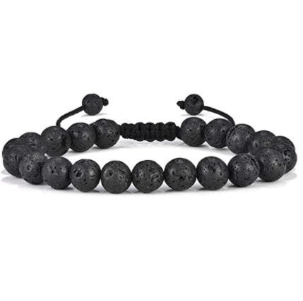 Wholesale Handmade Geometric Agate Tiger Eye Volcanic Stone Unisex Adjustable Bracelet