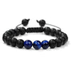 Wholesale Handmade Geometric Agate Tiger Eye Volcanic Stone Unisex Adjustable Bracelet