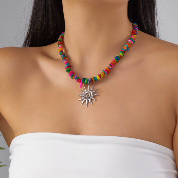 Wholesale Handmade Geometric Alloy Beaded Choker Necklace For Women And Unisex