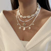 Wholesale Handmade Geometric Alloy Multilayered Necklace For Women Vacation Style
