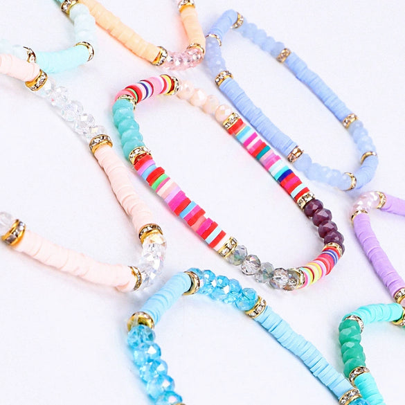 Wholesale Handmade Geometric Ceramic Beaded Bracelet For Women