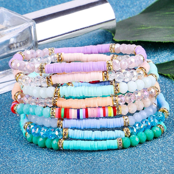 Wholesale Handmade Geometric Ceramic Beaded Bracelet For Women