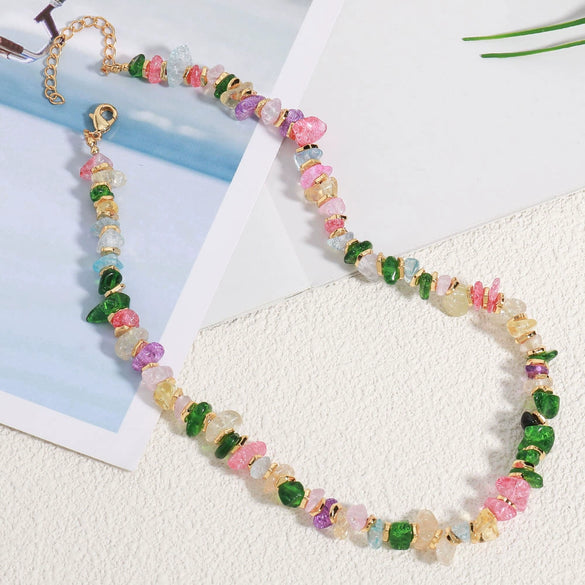 Wholesale Handmade Geometric Copper Natural Stone Beaded Women's Bracelet