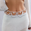Wholesale Handmade Geometric Fake Pearl Alloy Necklace And Body Chain For Women