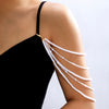 Wholesale Handmade Geometric Fake Pearl Alloy Necklace And Body Chain For Women