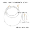Wholesale Handmade Geometric Fake Pearl Necklace And Earring Set For Women