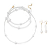 Wholesale Handmade Geometric Fake Pearl Necklace And Earring Set For Women