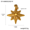 Wholesale Handmade Geometric Fivepointed Star And Ferris Wheel Pendant Necklace For Women Titanium Steel 18K Gold Plated