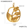 Wholesale Handmade Geometric Fivepointed Star And Ferris Wheel Pendant Necklace For Women Titanium Steel 18K Gold Plated