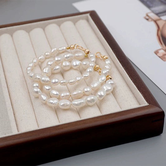 Wholesale Handmade Geometric Freshwater Pearl Bracelet And Necklace