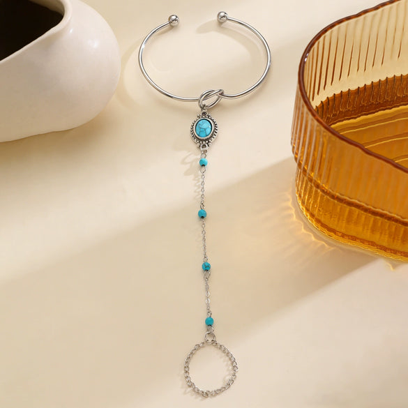 Wholesale Handmade Geometric Iron Finger Bracelet Women's Hand Accessory
