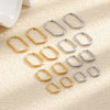 Wholesale Handmade Geometric Minimalist Women's Stainless Steel 18K Gold Plated Ushaped Earrings