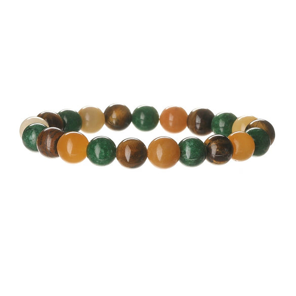Wholesale Handmade Geometric Natural Stone Agate Beaded Bracelet